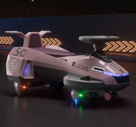 Reduceri - Idei de cadouri! - Masinuta Electrica cu Abur, Lumini si Sunete Tip Nava Spatiala