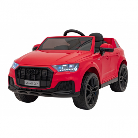 Jucarii de exterior - Masinuta electrica cu telecomanda AUDI Q7 NEW LIFT, roti EVA, scaun tapitat, 117x67x54 cm, putere 70W - Rosu