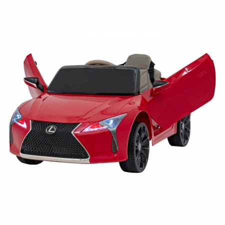 Jucarii de exterior - Masinuta electrica cu telecomanda LEXUS LC500, roti EVA, scaun tapitat, 108x60x43 cm, putere 70W - Rosu