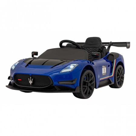 Jucarii de exterior - Masinuta electrica cu telecomanda MASERATI MC20 GT2, roti EVA, scaun tapitat, 115x61x46 cm, putere 110W - Albastru
