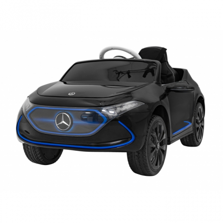 Jucarii de exterior - Masinuta electrica cu telecomanda MERCEDES BENZ AMG EQA, roti EVA, scaun tapitat, 101x69x53 cm, putere 70W - Negru