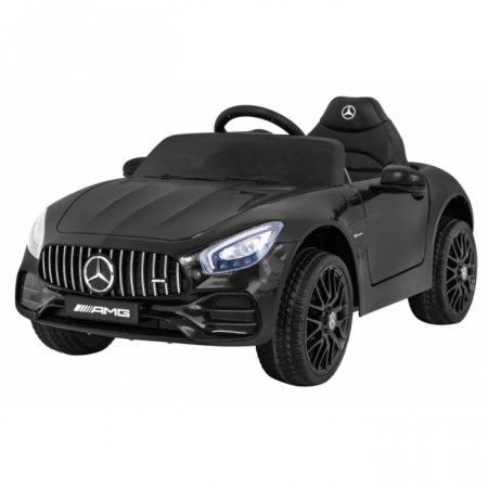 Jucarii de exterior - Masinuta electrica cu telecomanda MERCEDES BENZ GT, roti EVA, scaun tapitat, 108x68x48 cm, putere 70W - Negru