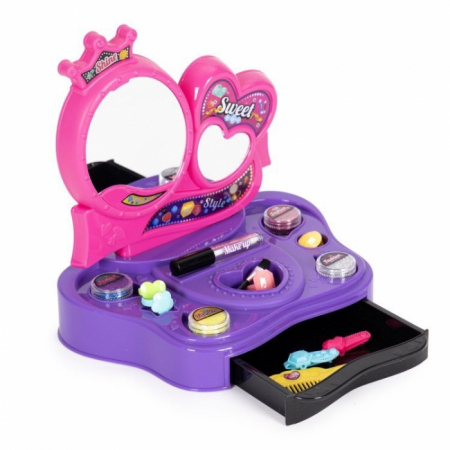Jocuri de indemanare si dexteritate - Masuta cu accesorii pentru make-up si tatuaje Ecotoys HC577340