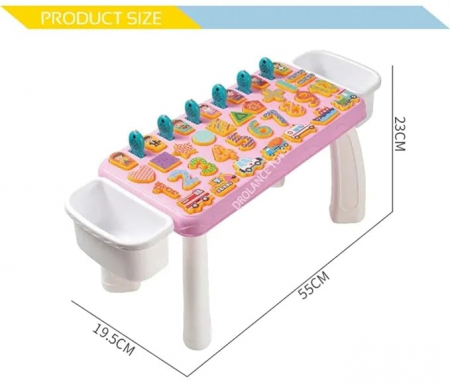Masuta de activitati Montessori, 5 in 1, Pescuit, Sortare, Matematica, Puzzle Incastru [4]