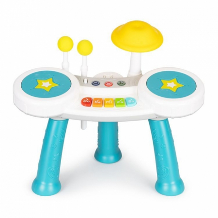 Jucarii copii si bebe - Masuta muzicala cu pian si tobe pentru copii Huanger HE0525