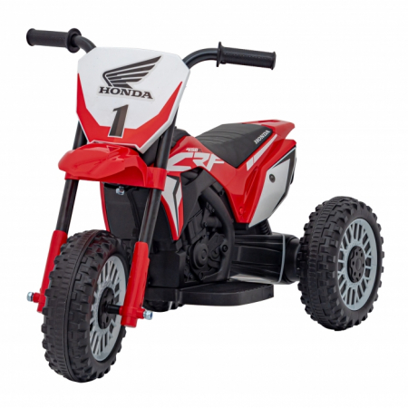 Jucarii de exterior - Motocicleta electrica HONDA CRF 450R, roti din plastic, 70x41x50 cm, putere 30W - Rosu