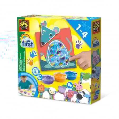 Pictura, modelaj si accesorii - My first - Set acuarele pentru degete si tablouri cu animale