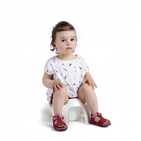 Olita anatomica cu spatar Thermobaby Lily white [2]