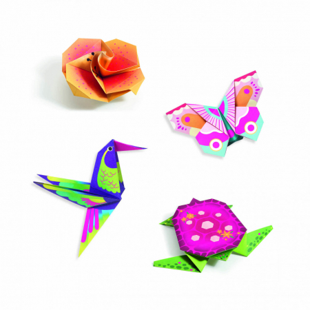 Joc creativ origami Animale si flori exotice, Djeco [2]