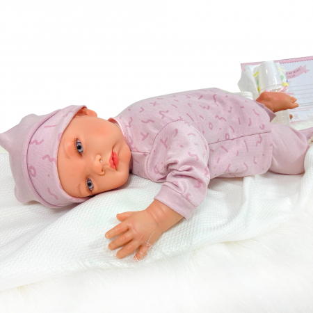 Jucarii copii si bebe - Papusa Nines D'Onil, Celia, nou-nascut, premium, cu miros de vanilie, 1700 gr, 48 cm