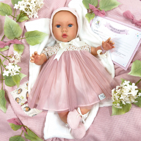 Jucarii copii si bebe - Papusa Nines D'Onil, Susette, nou-nascut, premium, cu miros de vanilie, 1700 gr, 48 cm
