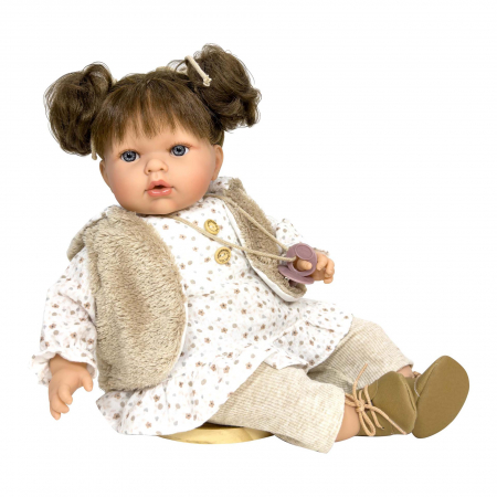Jucarii copii si bebe - Papusa Nines D'Onil, Tita Muselin, cu sunete, cu parul saten, cu miros de vanilie, 45 cm