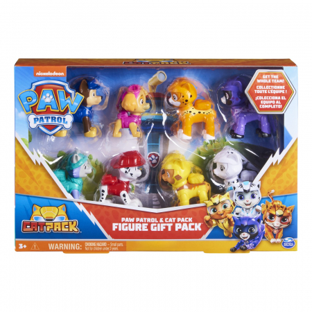 Jucarii si jocuri interactive pentru  copii - Patrula Catelusilor Set 8 Figurine Catelusi Si Pisicute