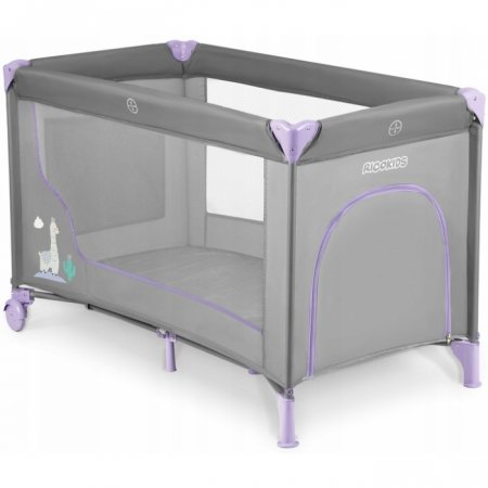 Camera copilului - Patut pliabil Ricokids RK-240 Gri cu mov