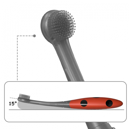 Periuta de dinti din silicon pentru antrenament, 6 luni+, Mombella, Buburuza [1]