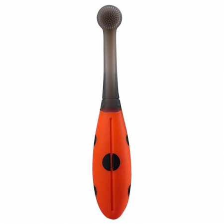Pentru Bebe - Periuta de dinti din silicon pentru antrenament, 6 luni+, Mombella, Buburuza