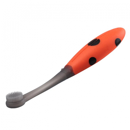 Periuta de dinti din silicon pentru antrenament, 6 luni+, Mombella, Buburuza [3]