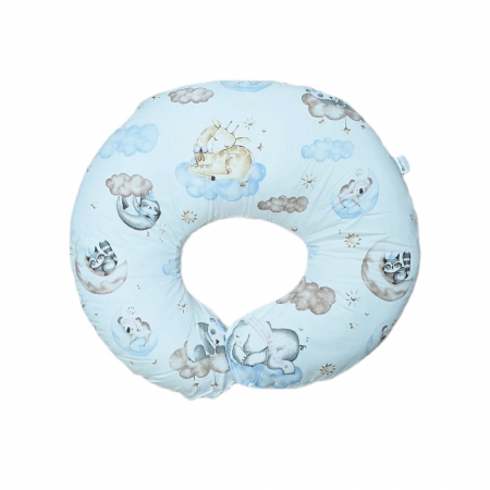 Pentru Bebe - Perna pentru alaptare, 100% Bumbac, 60X60 cm, Appekids - Clouds
