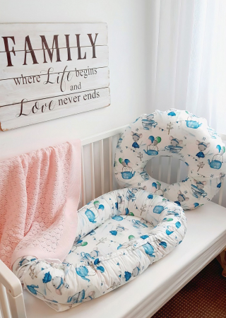 Perna pentru alaptare, 100% Bumbac, 60X60 cm, Appekids - Mouse [2]