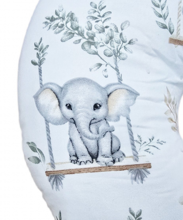 Perna pentru alaptare, 100% Bumbac, 60X60 cm, Appekids - Safari [2]