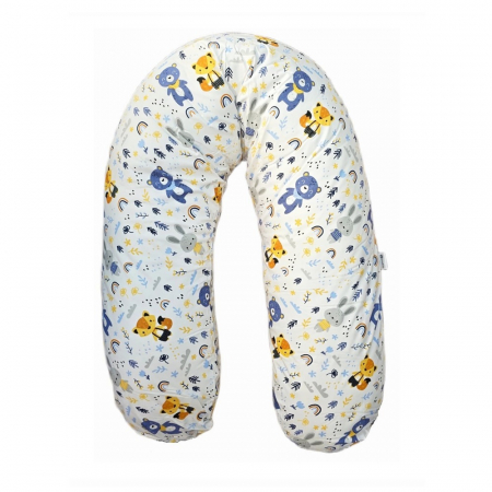Pentru Bebe - Perna pentru gravida, Fibre din silicon, 180 cm, Appekids - Forest