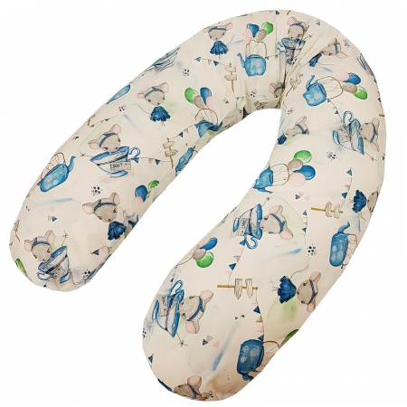 Perna pentru gravida, Fibre din silicon, 180 cm, Appekids - Mouse [3]