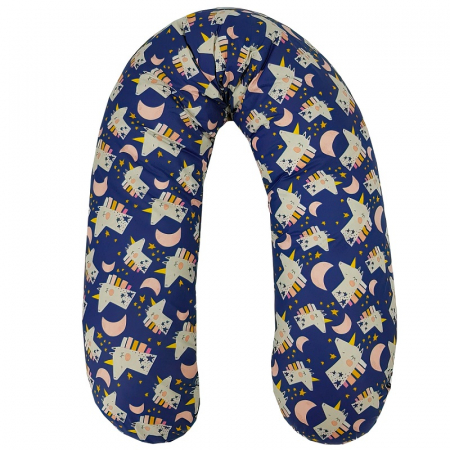Pentru Bebe - Perna pentru gravida, Fibre din silicon, 180 cm, Appekids - Navy