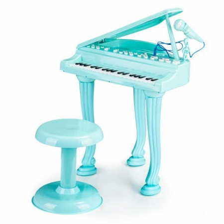 Jucarii copii si bebe - Pian cu microfon Ecotoys HC490481 - Turcoaz