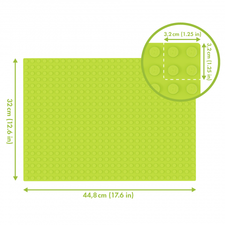 Copii 3 ani+ - Placa de baza 28x20 Hubelino (verde deschis)