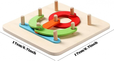 Placa din lemn Geoboard Montessori [4]