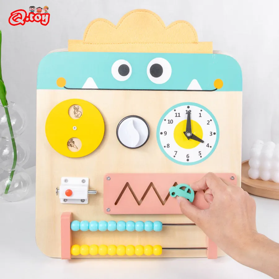Placa Busy Board Montessori pliabila si reversibila 17 in1 [1]
