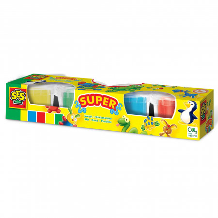 Pictura, modelaj si accesorii - Plastilina extrem de sarata - 4 x 90 gr