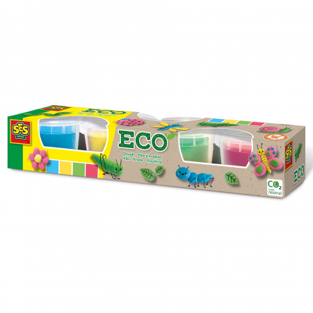 Pictura, modelaj si accesorii - Plastilina eco - 4 x 90 gr