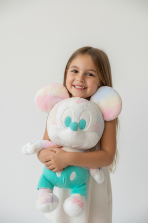 Jucarii de plus - Plus de Jucarie Catifelat, Soricel Cochet cu Pantaloni Verzi, 70 de cm