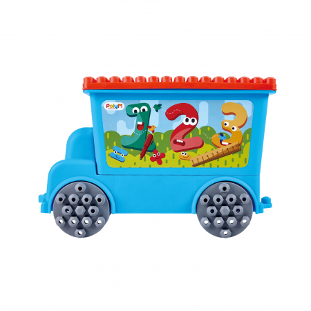 PolyM - Camion cu remorca creativ pentru copii (114 piese) [3]