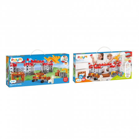 Jucarii si jocuri interactive pentru  copii - PolyM - Castel de jucarie (310 piese)