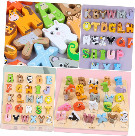 Copii 1 an+ - Provocare Intelectuală: Puzzle Incastru cu Cifre, Litere și Semne Matematice