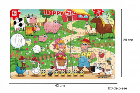 Jucarii fete - Puzzle 2D cu 120 de Piese, 42 x 28 cm