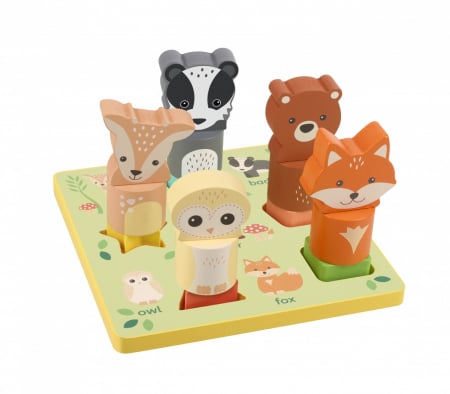 Copii 3 ani+ - Puzzle 3D cu animale, Orange Tree Toys