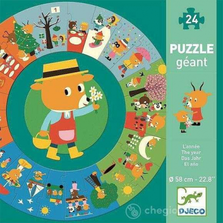 Copii 5 ani+ - Puzzle cicular Djeco, anotimpurile
