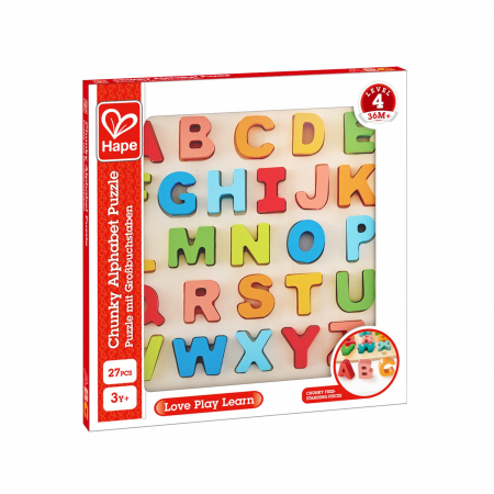 Puzzle din lemn - Alfabet, litere dolofane [1]