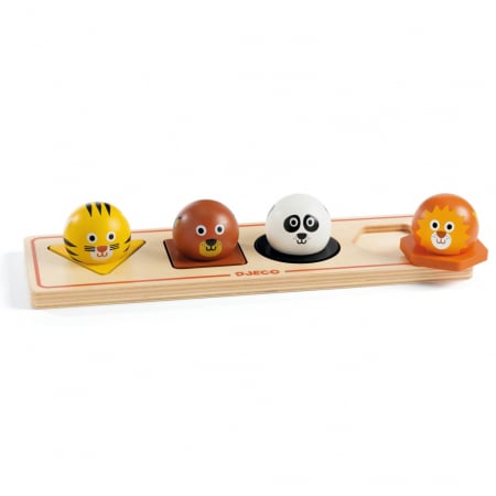 Puzzle din lemn Animale salbatice, Djeco [2]