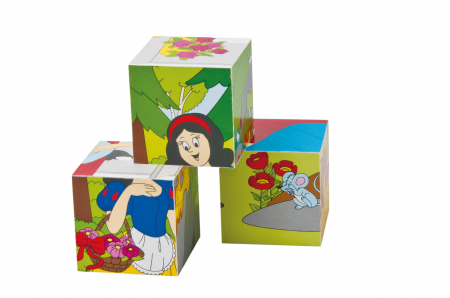 Puzzle din lemn cuburi - Basme 4 x 5 [1]