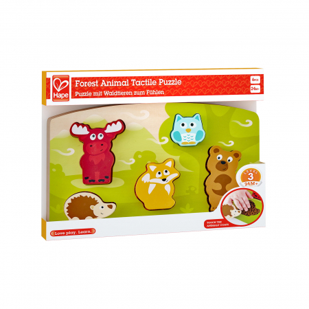 Puzzle din lemn tactil - Animale din padure [4]