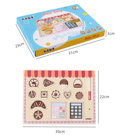 Puzzle lemn Cofetaria : Joc Educativ pentru Copii [4]
