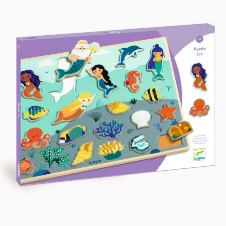 Copii 5 ani+ - Puzzle lemn Ocean, Djeco