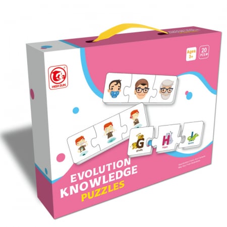 Jocuri si jucarii educative pe varsta - Puzzle pentru invatarea evolutiei
