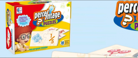 Jucarii si jocuri interactive pentru  copii - Puzzle Sa invatam matematica - despre procente