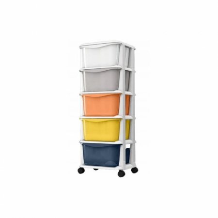 Mobilier pentru copii - Raft cu 5 compartimente pentru depozitarea diverselor obiecte ModernHome PO08 - Multicolor
