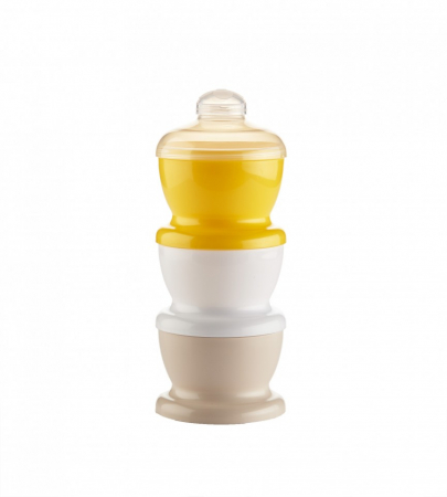 Pentru Bebe - Recipient 3 compartimente lapte praf/ mancarica Ananas